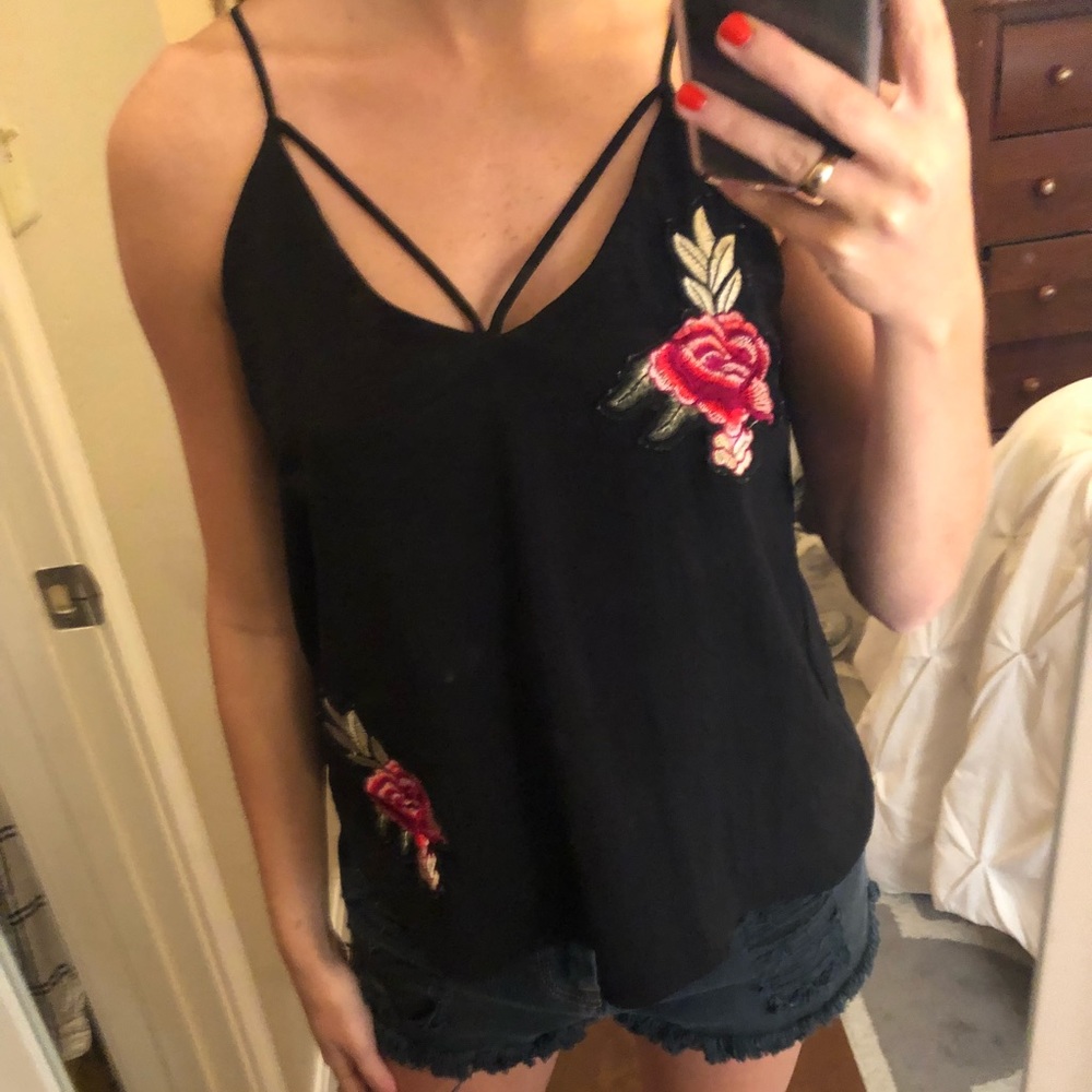 Embroidered tank top